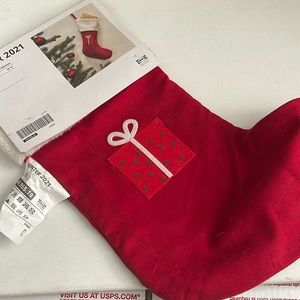 NEW IKEA VINTER Christmas Stocking Gift Pattern Red 104.955.19
